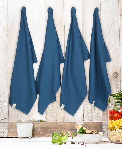 Image of Cloth for Cooking | Cotton Hand Towel for Drying Dishes | 70x45 cm Tea Towels | Highly Absorbent for Cleaning & Quick Drying of Plates| Kitchen Towel (Set of 4 Pieces), KTKT011