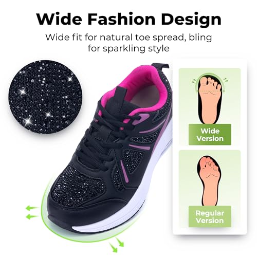 Image of AOV Women Arch Support Walking Shoes Orthotic Sneakers for Plantar Fasciitis Foot and Heel Pain Relief Tennis Shoes