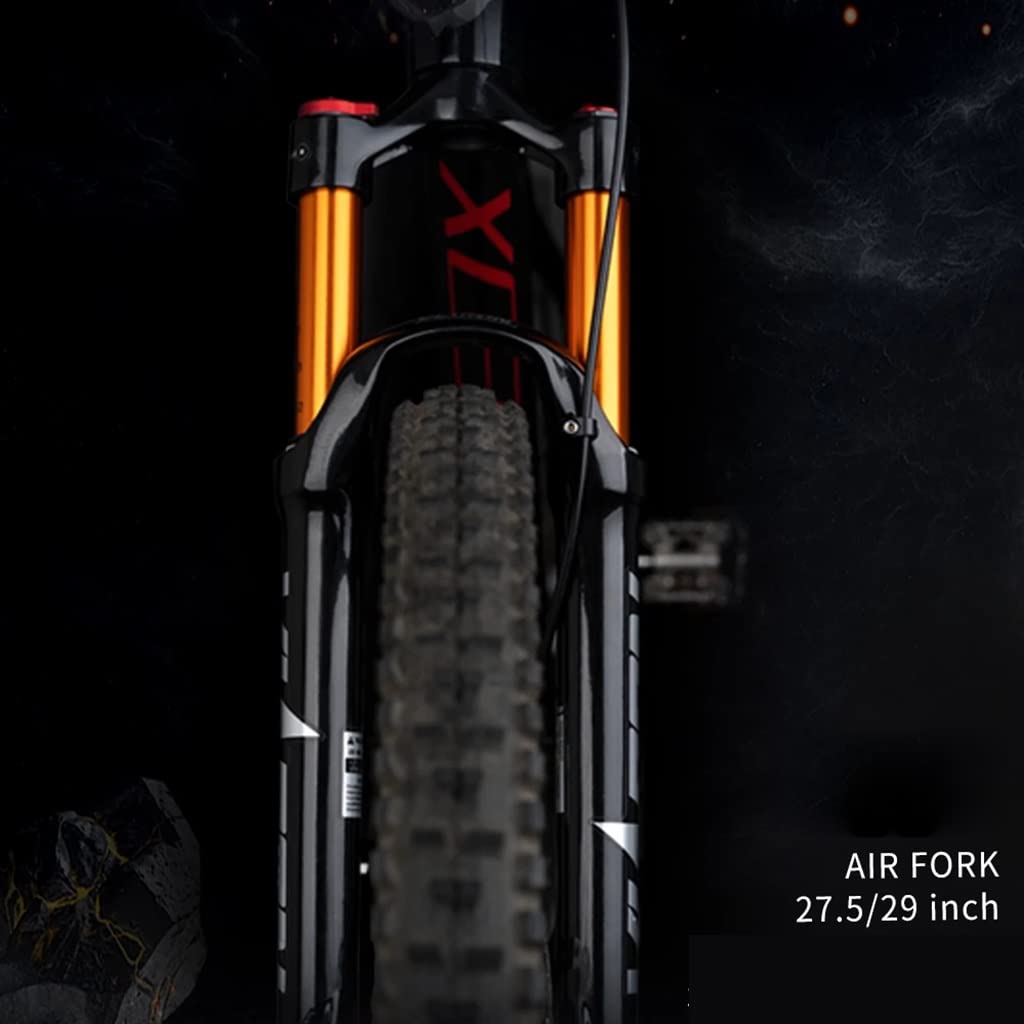Widelec amortyzowany MTB 26/27,5/29 cali z skokiem sprężyny 100 mm (1-1/2"), stożkowy amortyzator, blokada QR, ręczna blokada i stop magnezu.