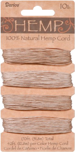 DARICE 1936-90 Hemp Cord Set, 10-Pound by 170-Feet, Assorted, Natural