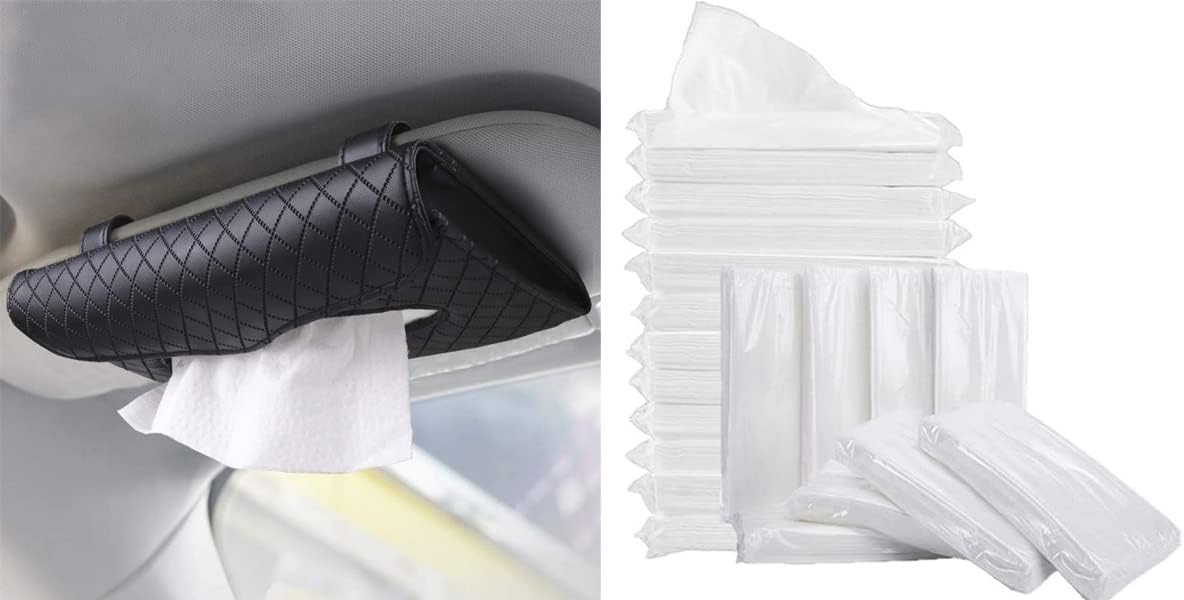 Bought Together: 1x Car Tissue Holder+12Pack Refills