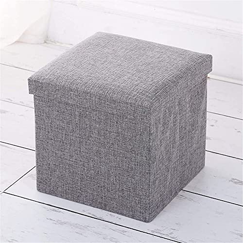 Tabouret de Décoration Pouf Gain de Place et Coffre de Rangement