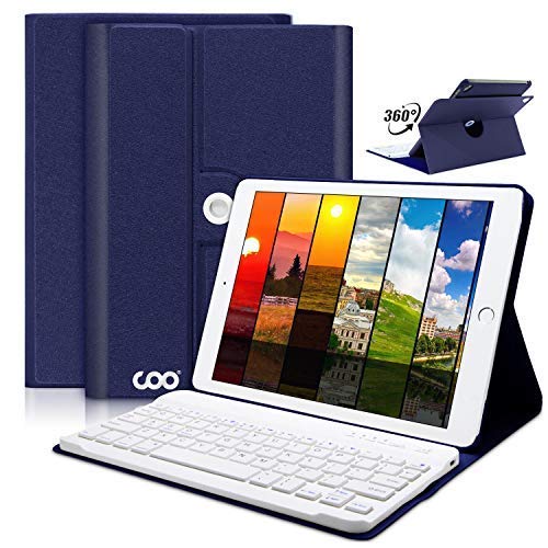 iPad Mini 4 Keyboard Case ONLY for Apple iPad Mini 4,360° Rotatable Folio Protective Cover Detachable Wireless Bluetooth Keyboard with Retina Display - Non-Slip Case Adjust Any Angle (Dark Blue)