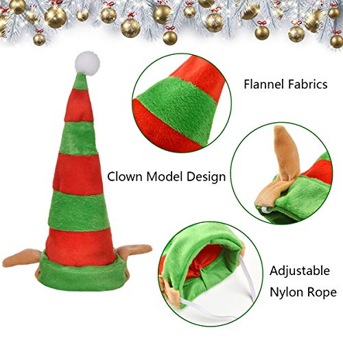 Vehomy cat christmas costume elf hat and bell collar xmas pet costume accessories for cat and puppy 2pcs 3 Vehomy cat christmas costume elf hat and bell collar xmas pet costume accessories for cat and puppy 2pcs - image 4