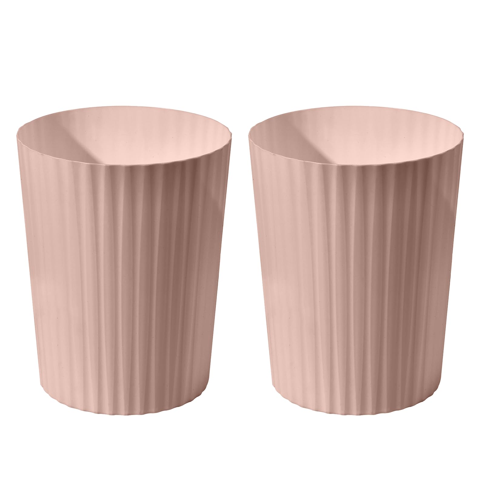 Photo 1 of VKPLITE 2 Gallon Plastic Trash Can - Pink (2-Pack)