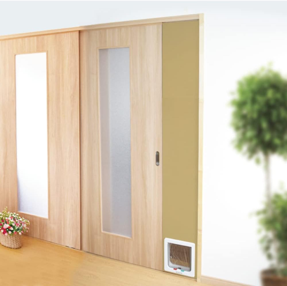 Amazon 小型犬・猫用 L型ペットドア ペットスルーもん PTGL2200 (ベージュ[BE]) Metaltech ドア 通販