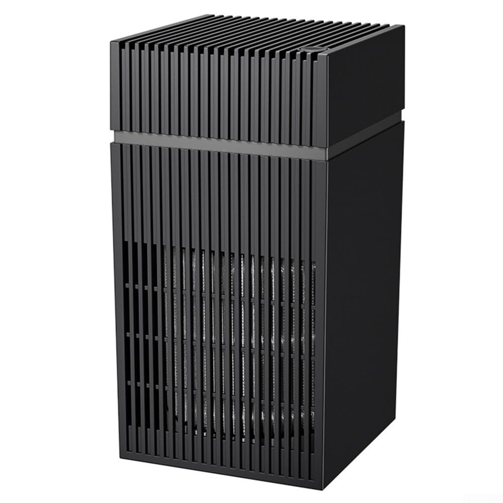 Purificatore d'aria portatile USB, purificatore d'aria quadrato, ricaricabile tramite USB, con filtro HEPA con carbone attivo, per filtrazione e deodorizzazione a casa e in viaggio (nero)