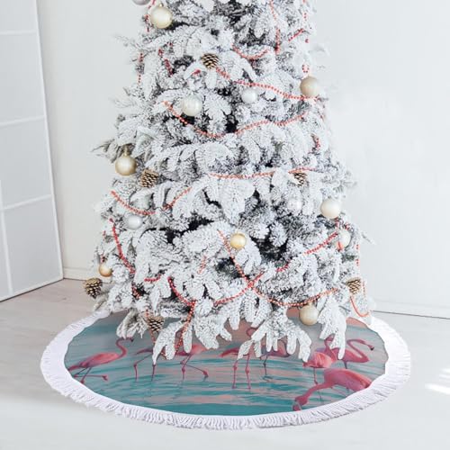 Jupe de sapin de Noël double couche haut de gamme à pompons