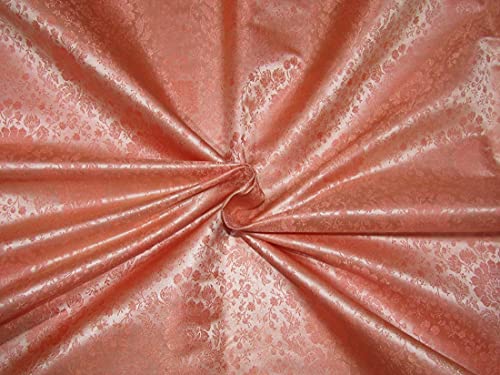 Tissu brocart de soie Pêche BRO767 pour structurer un vêtement rigide