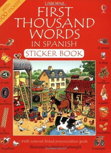 First 1000 Words in Spanish Sticker Book: Heather Amery: 9780746051030 ...