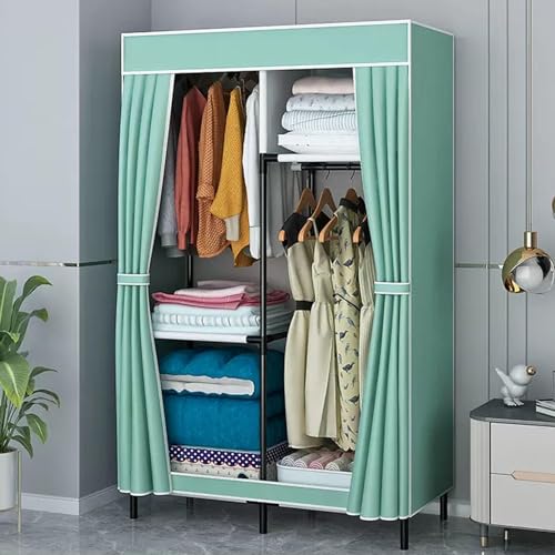 Rangement placard gain de place : armoire portable verte 170cm - 2