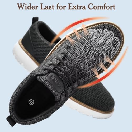 Image of Men's Breathable Mesh Comfortable Business Casual Shoes with Sneakers Design for Long Standing, Office Work, Formal Occasions & Walking