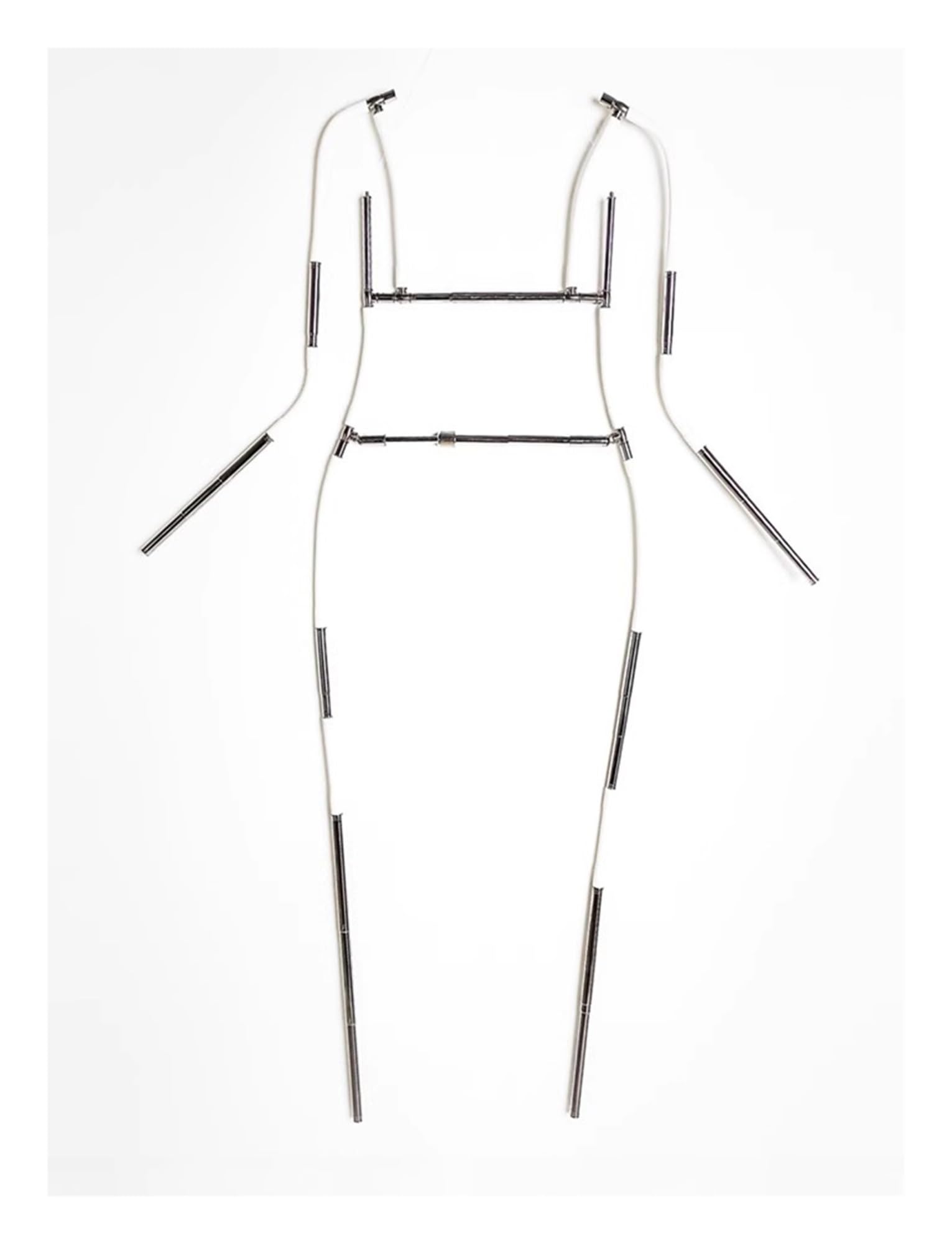 Maniquí de percha invisible grande con soporte regulable para volumen real en prendas