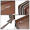 Balidiya Men Clutch Purse Bag Leather Wallet Card Holder Business 2 Zipper #3