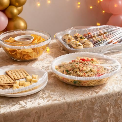 200 PCS Disposable Food Covers, Transparent Not Easily Damaged High Elasticity Seal to Preserve Freshness Plastic Bowl Covers,Easy to Operate Multi-Scenario Adaptation Food Storage Bags for Leftover - image 4