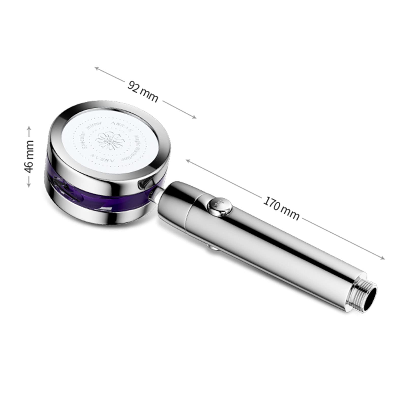 High Pressure 2-Mode Handheld Shower Head High Flow Hand Held Showerhead Set with Bracket, 360° Adjustable