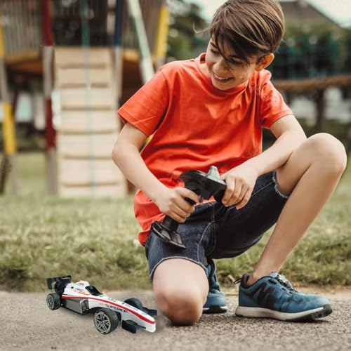 Image of High Speed Rc Car Remote Control 2Wd F1 Car for Boys|Scale 1:14 Big Formula Car Toys for Boys with Light&Flame-Rechargeable,White
