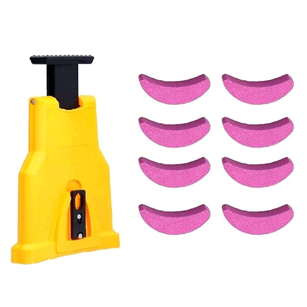 Portable Chainsaw Sharpener for 12''-22'' Saws - Universal Chainsaw Blade Sharpener with 8 Sharpening Stones