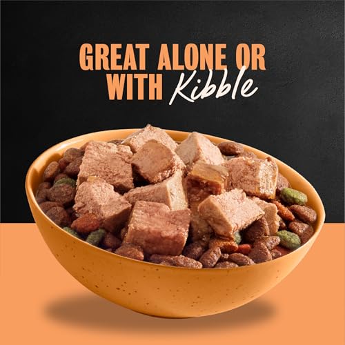 Image of Cesar Classic Loaf in Sauce Wet Dog Food, Chicken & Liver, 3.5 oz, 24 Count | Made in USA, Real chicken #1 ingredient, no fillers /added sugar /artificial flavors, use as meal or topper, easy peel trays