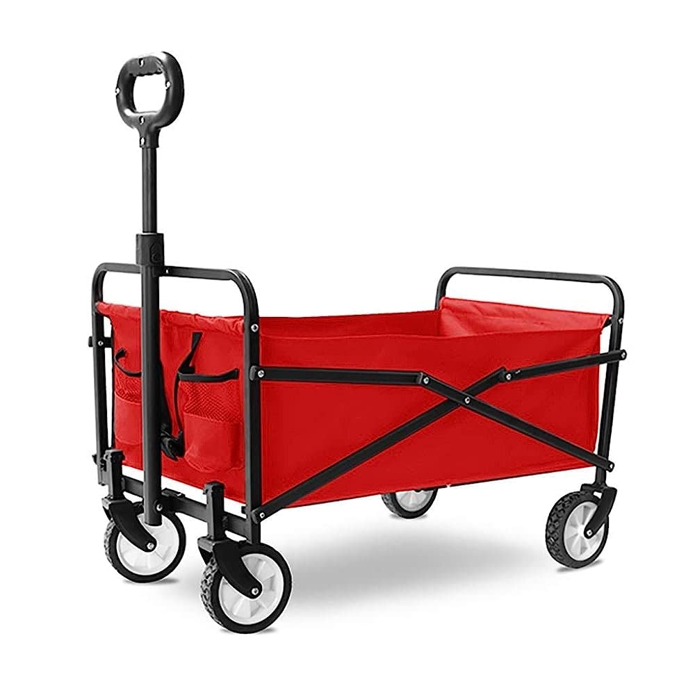 Handcart Folding Garden Trolley Cart Heavy Duty Wagon Multi-Function Shoppi