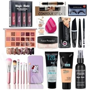 Magic Huda Waterproof HD Makeup Combo Kit For Women & Girls All Products In 1 Kit Set Of-15