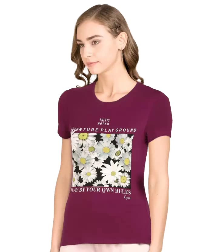 Image of Lyra Women's Cotton Regular Fit T-Shirt