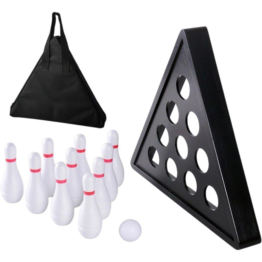 Jeu De Quilles en Bois, Jeu De Quilles De Bureau en Bois, Mini Jeu De Quilles Portable, Parfait pour Les Soirées De Stratégie Les Divertissements en Famille