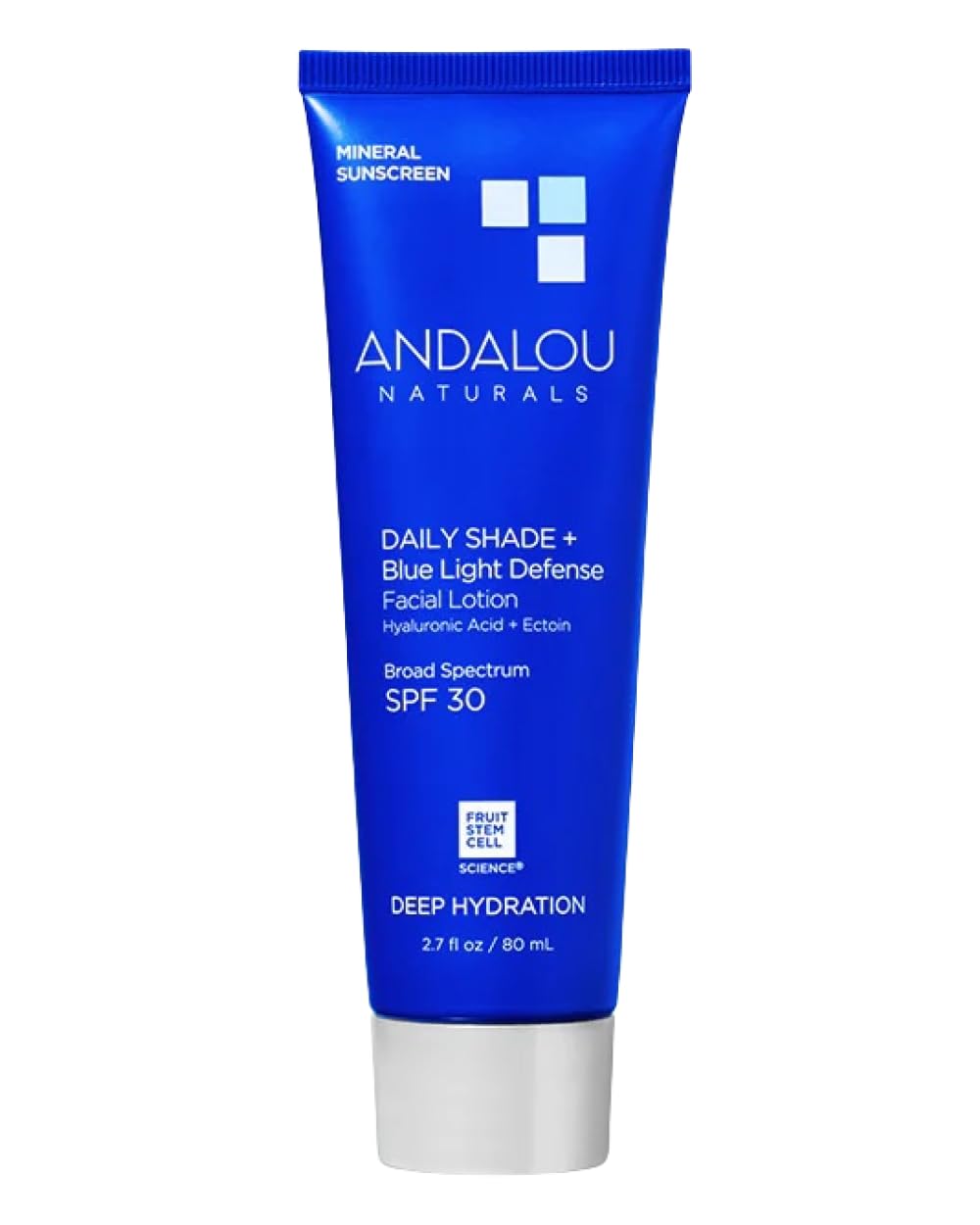Andalou Naturals US Deep Hydration Daily Shade Blue Light Defense Mineral Sunscreen