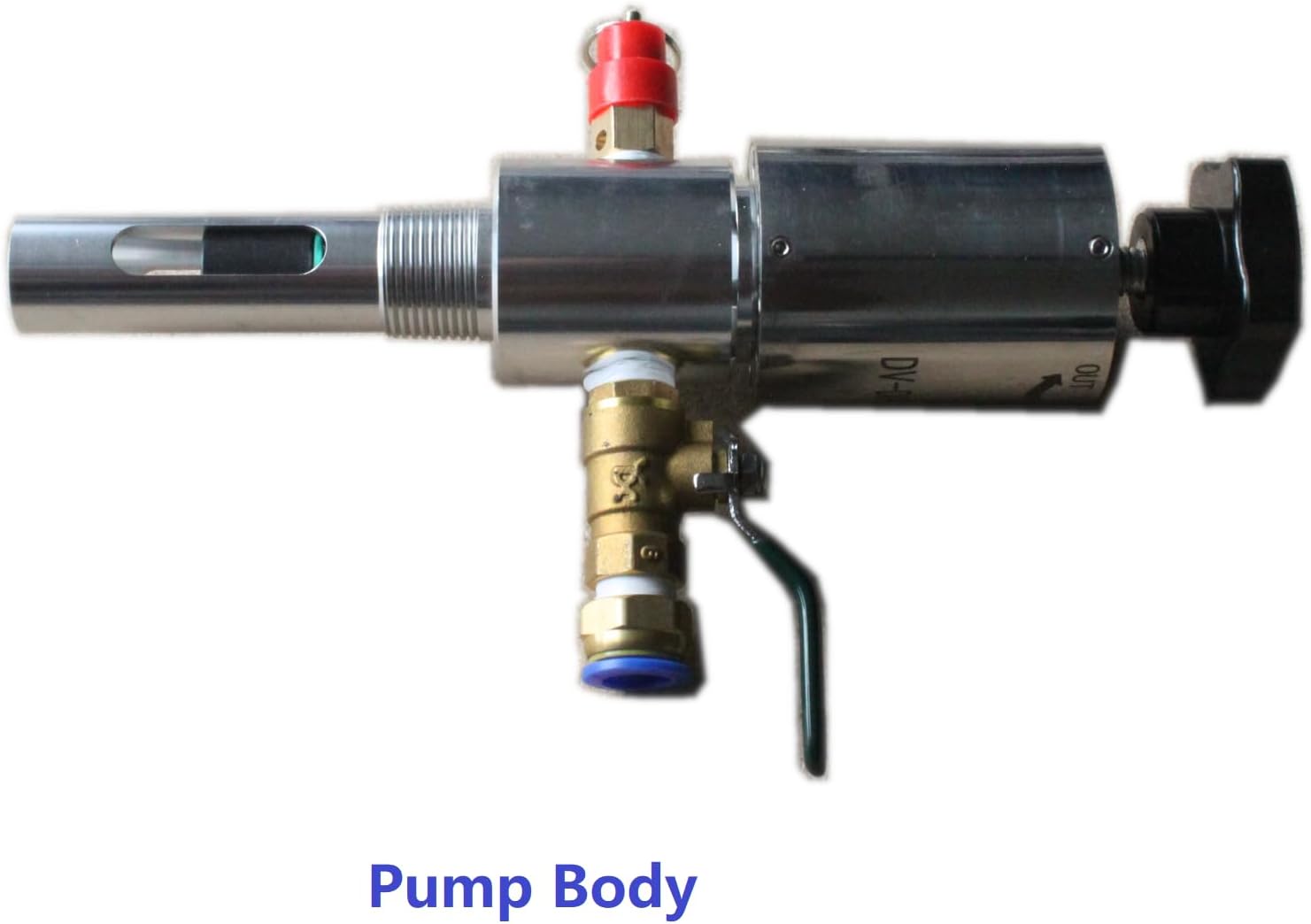 Oil Transfer Pump, Air Operated, Pneumatic, 55 Gallon Drum, 1.25 Inch ID, Teflon Packing, Chemical Transfer, Fast Fluid Transfer Speed, CNC Fluid Pump, CNC Chip Vacuum, In & Out Dual Action, DV-DP-55