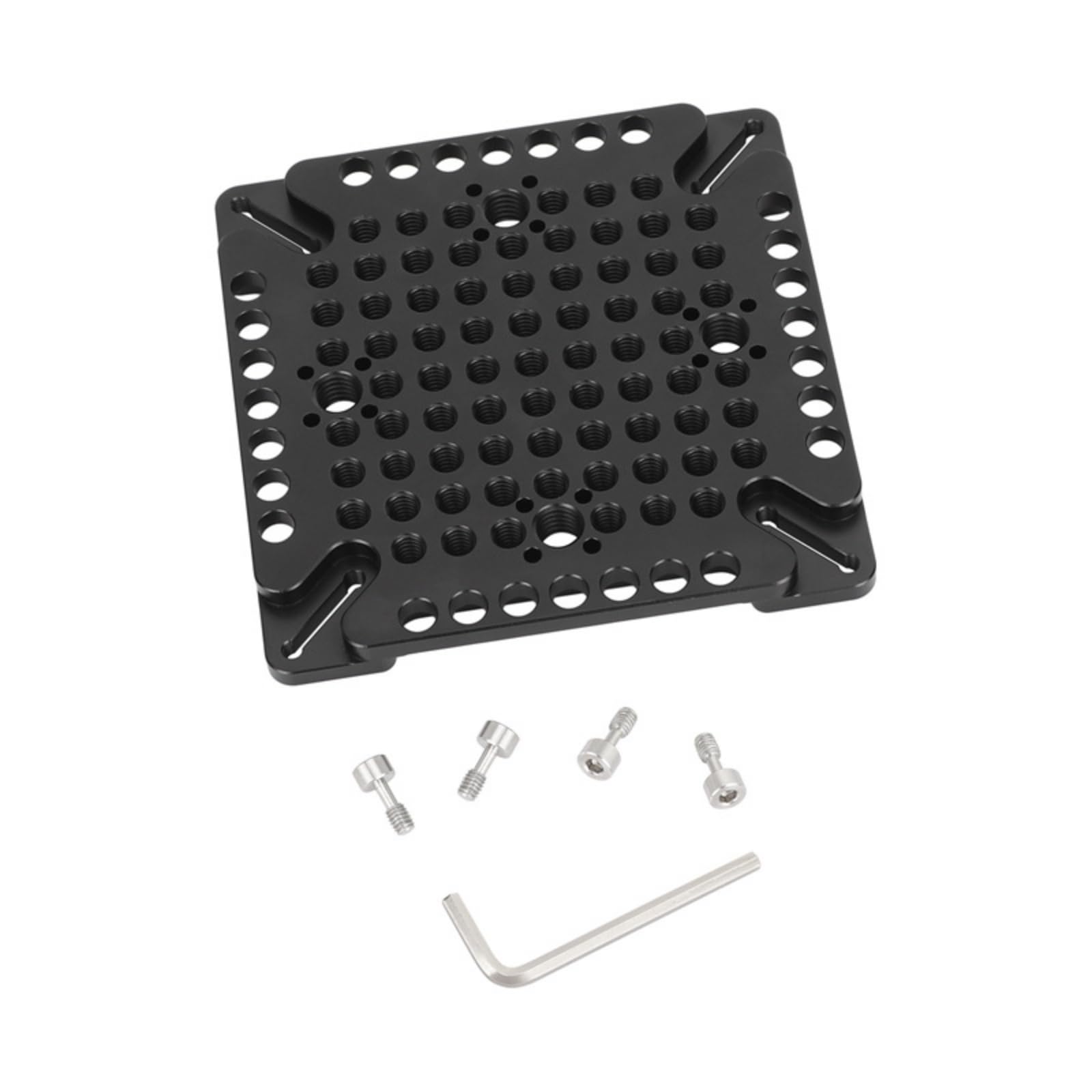 Placa de Montaje para Adaptador Base Metálica Aluminio Aleado con Kit de Instalación Completo y Bajo Adecuada para Oficina Fotografía Producción