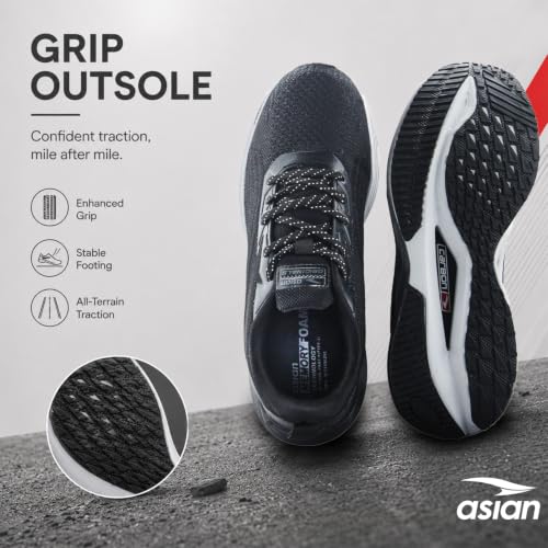 Image of ASIAN Powerplay Carbon-39 Men's Running Shoes | Breathable Knit, High-Rebound Midsole with Carbon Plate for Daily Runs & Active Use