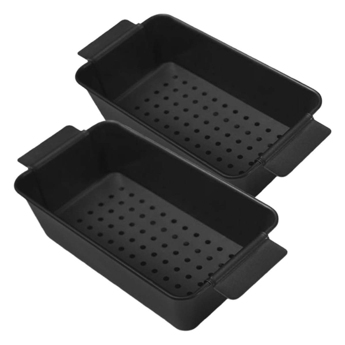 USHOBE 2 Piezas Molde para Pan de Acero al Carbono Negro Antiadherente