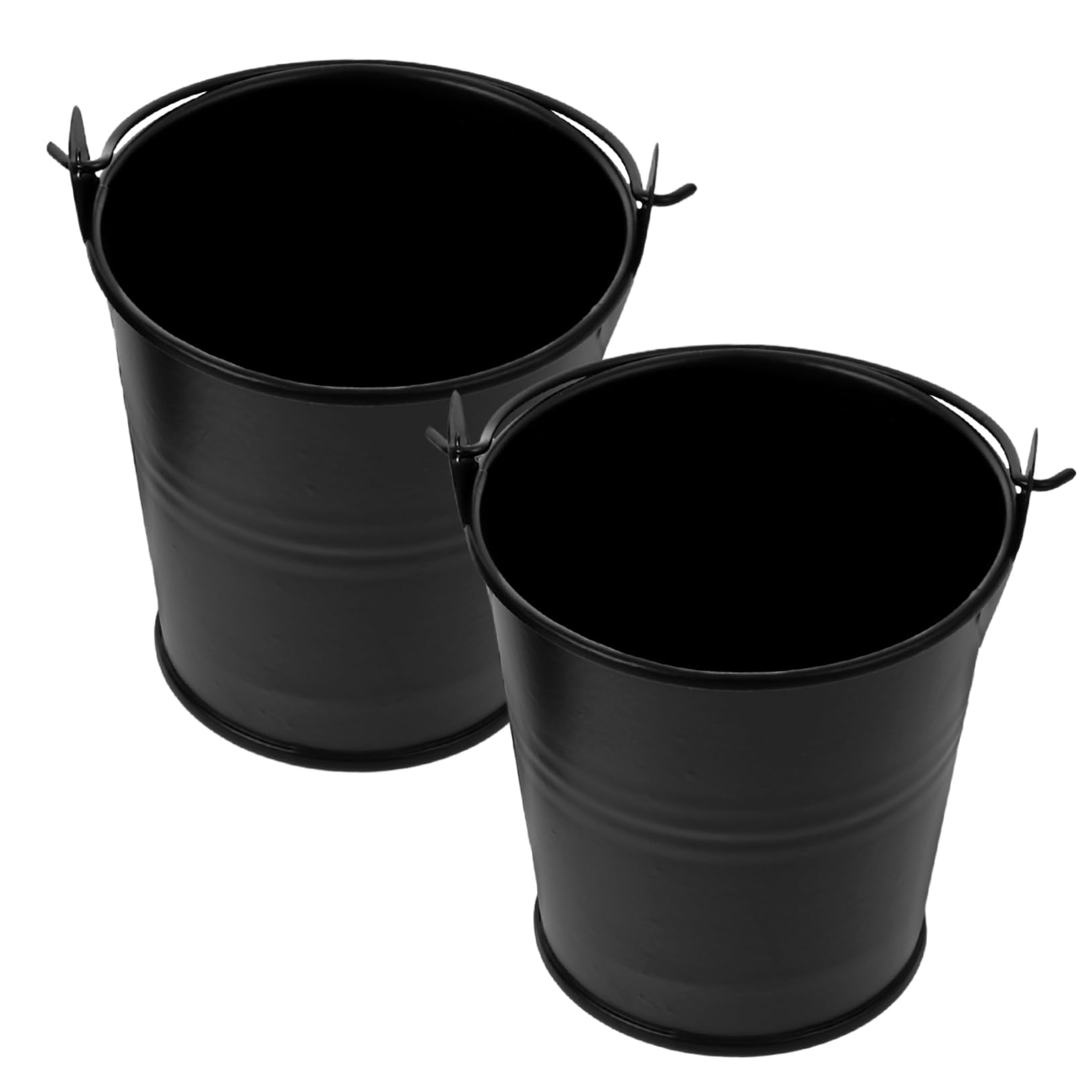 ROMISBABA Reusable Metal BBQ Oil Bucket Grill Drip Catcher Bucket for Outdoor Cooking Picnics 2pcs