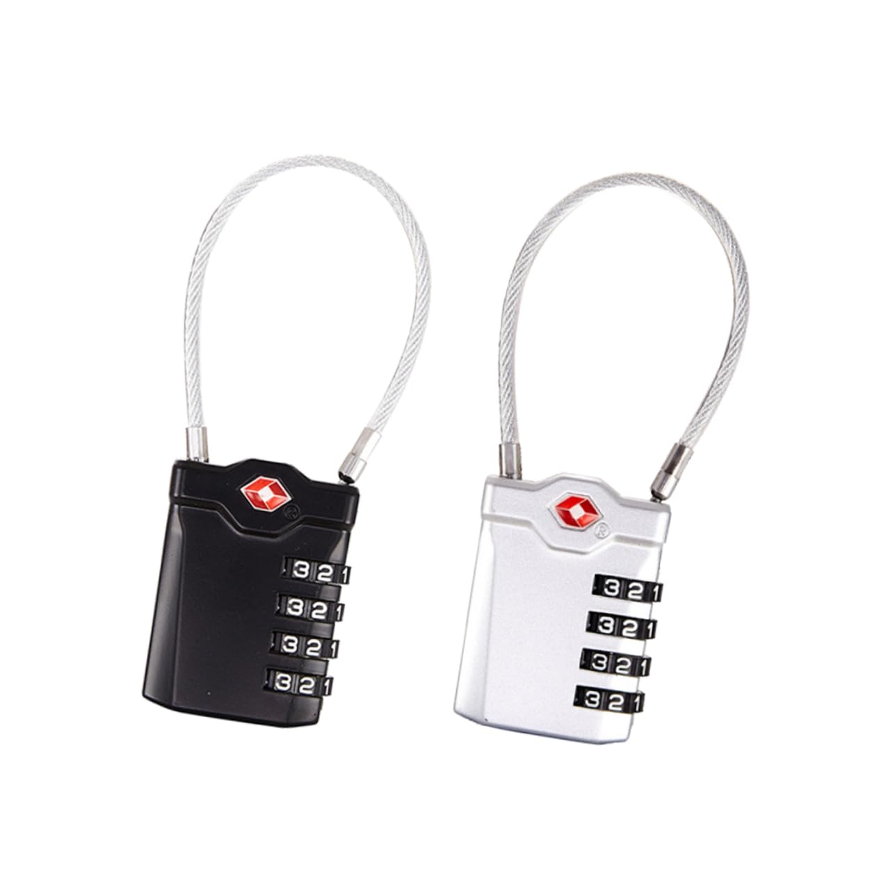 2pezzi Lucchetto Per Valigie Cifre Lucchetto e Portatile Per Viaggi Sicurezza Bagagli e Zaini Da
