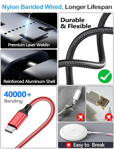 Image of Travel Essentials,Multi Charging Cable for Apple Watch Charger /iPhone /Samsung Charger,Type C /Lightning /iWatch /Micro Charging Cable for iWatch Ultra /10-2 /iPhone /Galaxy /Airpods[1.8M]-Multicolor