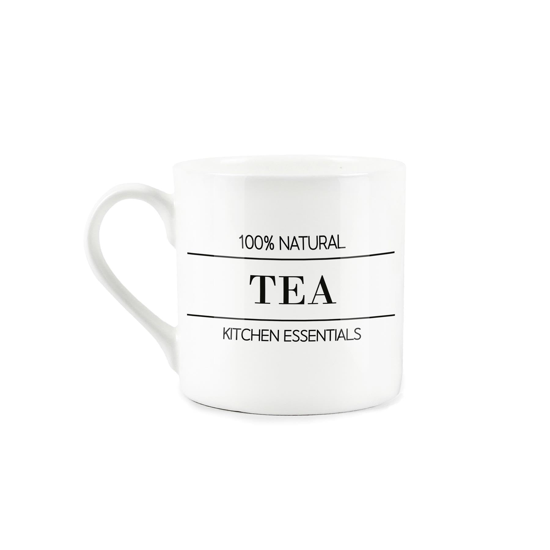 Purely Home Minimalist Tea Mug - Simplistic Black & White Decor Gift - Bone China Cup Gift/Present - Image 2