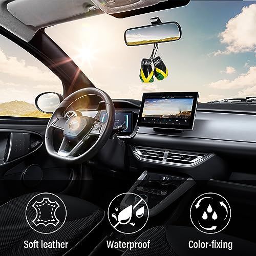 Image of Kewucn 1 Pair Mini Boxing Gloves for Car Mirror, Miniature Punching Gloves Christmas Ornament, Hanging Decoration or Souvenir Display for Home & Car Use, Universal Auto Accessories