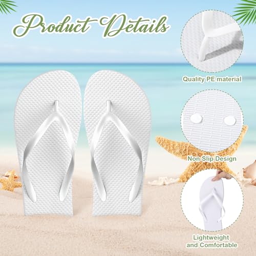 Toulite Wedding Flip Flops Bulk for Guests Sandal Dancing Slipper Gifts Wedding Sign Tags Rope Bridal Shower2