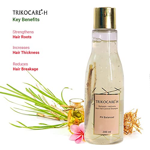 Image of H Hair Fall Control Shampoo Balsamic - Vetiveria Ph Balanced Shampoo(200 Ml)