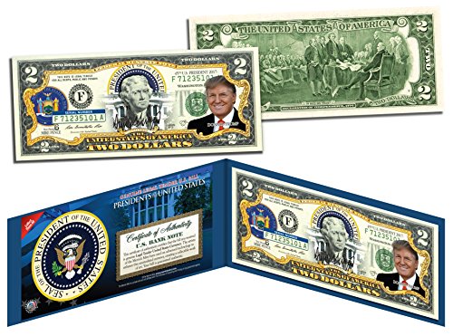 DONALD TRUMP * Presidential Series #45 * Official Legal Tender $2 Bill w/Folio