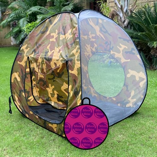 Image of Play House Foldable One Side Round Tent House for Kids Lightweight and Portable |Foldable Tent House for Kids Activity Indoor Outdoor |Play Tent House for Multi Purpose (Multi-Color-Black)