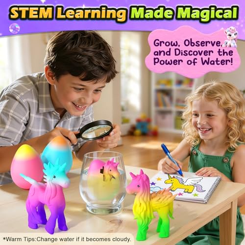 Unicorn Hatching Rainbow Eggs for Kids - 6 Pack Magic Growing Unicorn Toys for Girls Age 3-8 - Birthday Gifts, Easter Basket Stuffers & Party Favors for 3+ Year Old - Girl Gifts for Ages 3 4 5 6 7 8 - Image 5