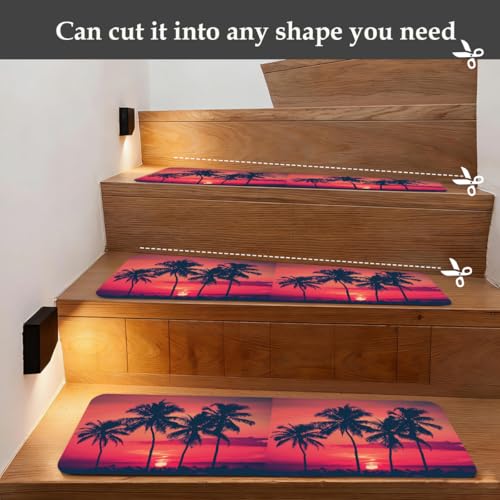 Peldaños antideslizantes de madera Mexpekil 15 alfombras 76x20cm 7