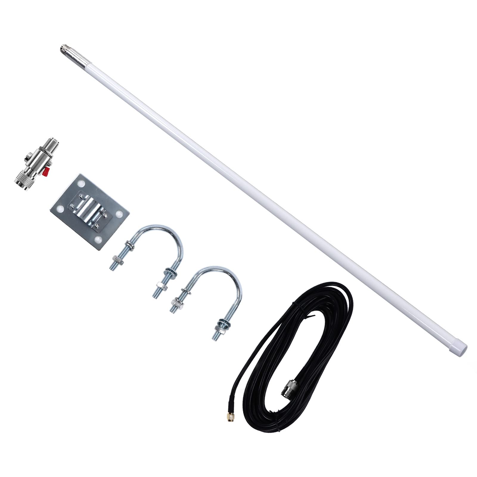 Antenne extérieure en Fibre de Verre, Kit d'antenne Lora omnidirectionnel étanche pour Utilisation intérieure et extérieure