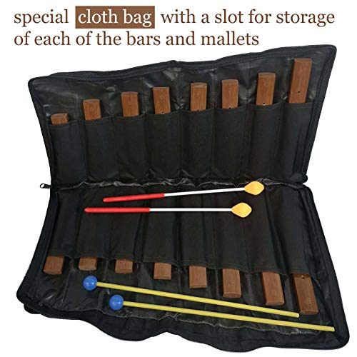 Orff Soprano Xylophone With Resonator, 16 Fiberglass Keys, 2 Pairs Of Mallets #TOP1