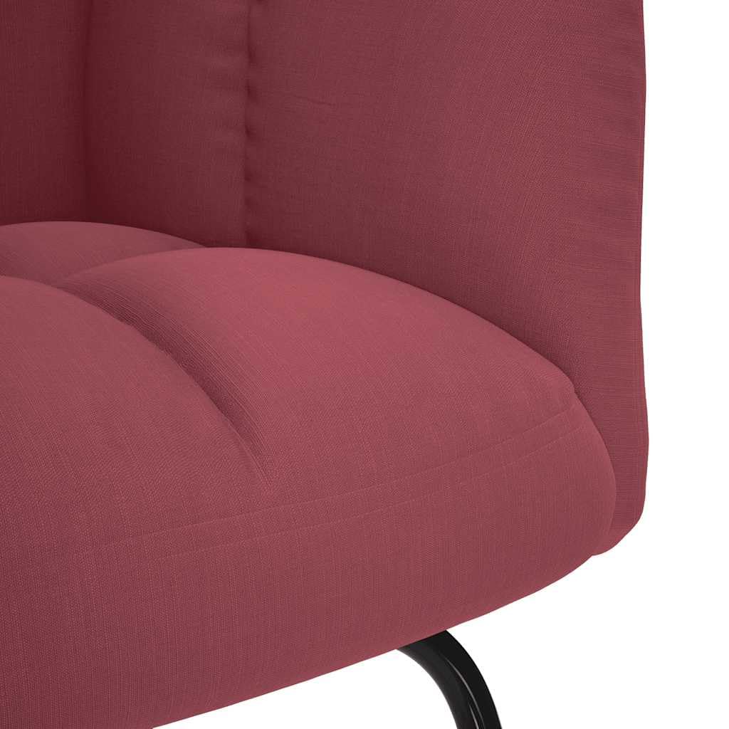 vidaXL Fotel bujany, winna czerwień, tapicerowany tkaniną