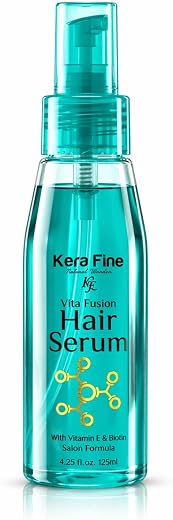 Kera Fine Vita Fusion Hair Serum 125ml | Anti-Frizz Hair Oil Serum with Vitamin E &amp; Biotin | Smooth, Shiny &amp; Silky Hair | ...