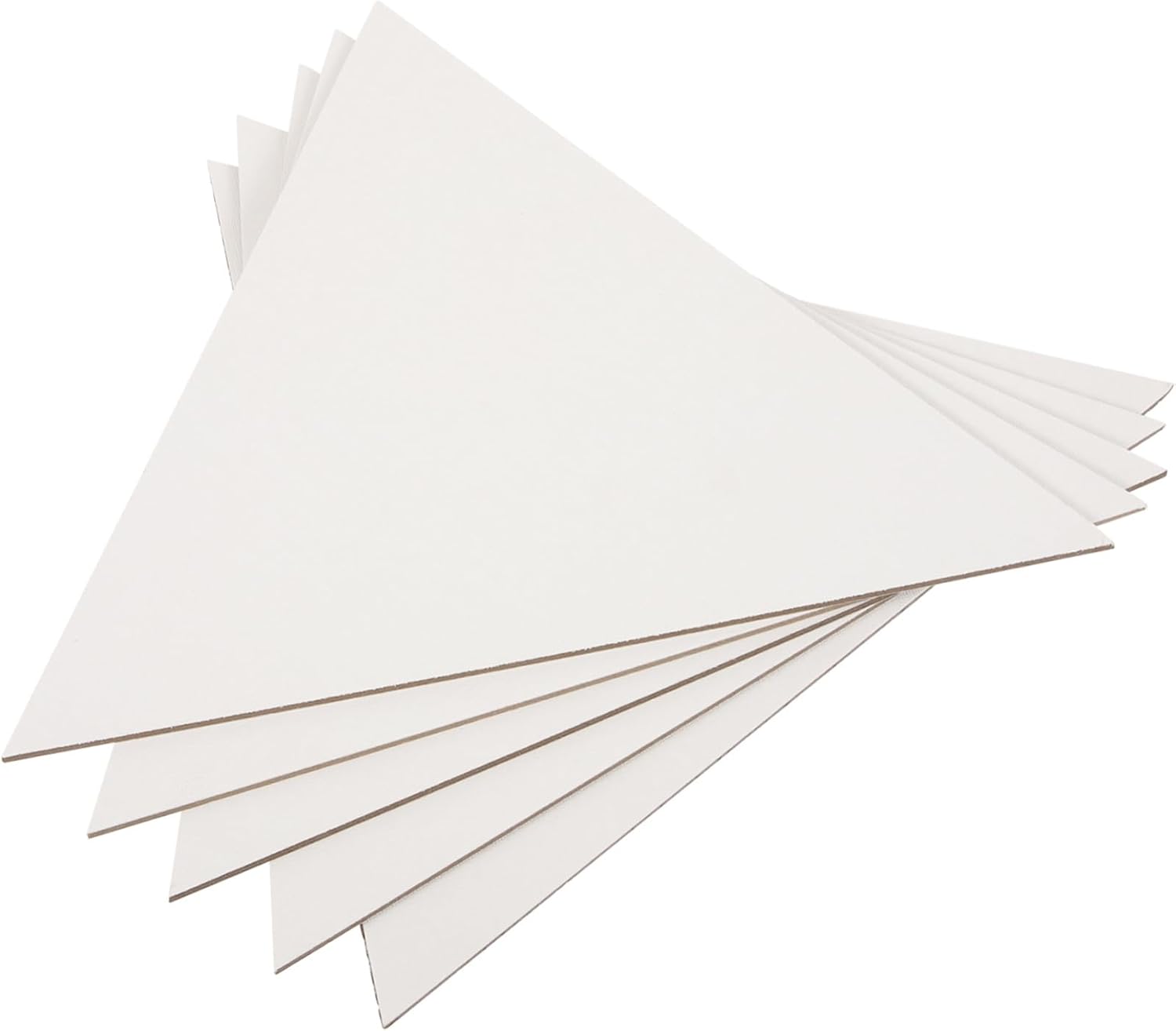 DOITOOL 5pcs Canvas Panels Blank Drawing Boards for Oil Painting Equilateral Shape Smooth for Art Classes Studios