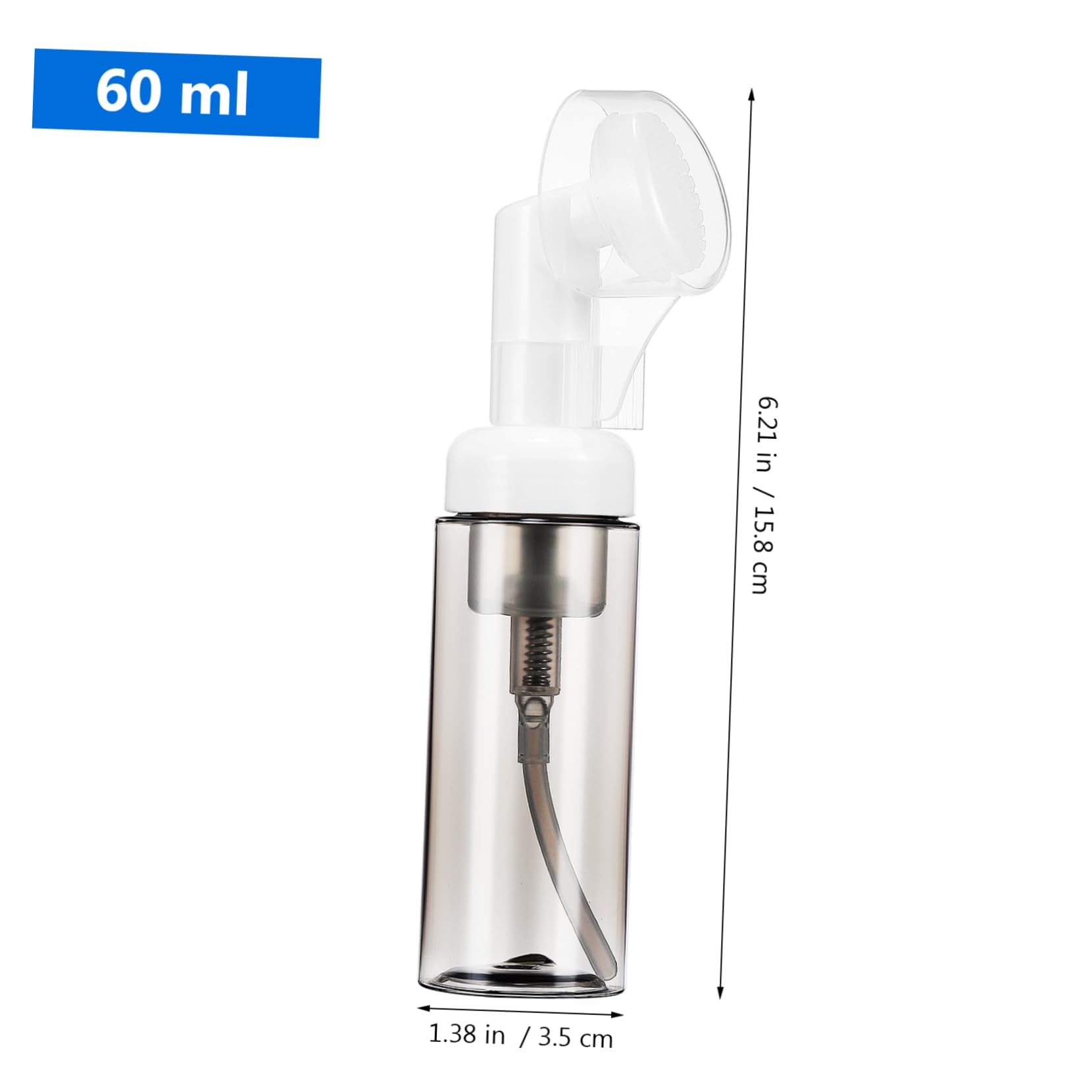 Beaupretty 5 Series Envase Cosmético Botella Vacía Botella De Espuma 60ml 2 Piezas Negro Transparente + 2 Piezas Verde Transparente Botellas Vacias Para Liquido Baño El Plastico 4 Piezas X 5