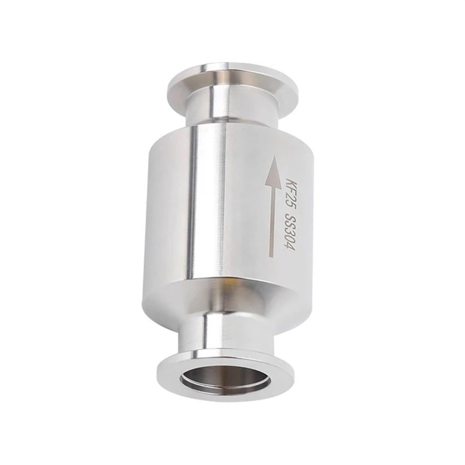 Válvula de retención unidireccional sin Retorno en línea de Acero Inoxidable KF16 KF25 KF40 KF50 304 for válvula de retención de Bomba de vacío(KF-50 Flange 75mm)